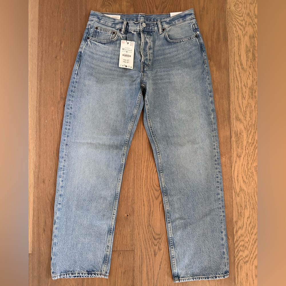 Zara Men’s Light Blue Denim Straight Jeans